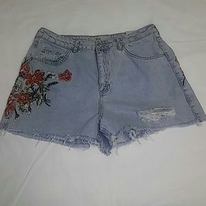 Topshop Mom Authentic High Waisted Jean Shorts